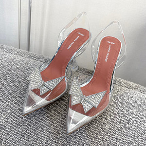 amina mauddi x awge'phoenix'crystal embellished butterflay brooch slingback pumps shoes